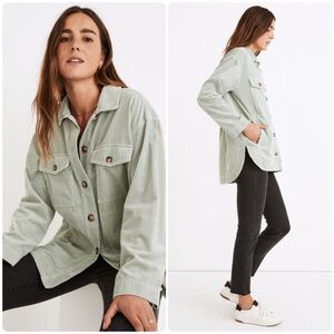Madewell Corduroy Yorkway Shirt-Jacket Sage Green Mist Women’s 1X